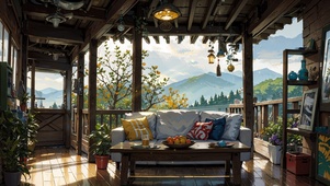 4K唯美治愈舒适小屋