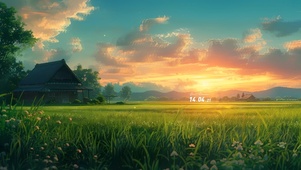 黄昏的田野