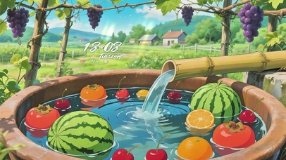 葡萄藤下的清凉时刻