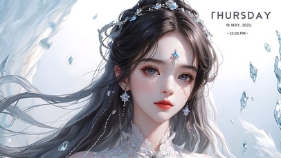 雪白女神(动漫动态壁纸) - 动态壁纸下载 - 元气壁纸