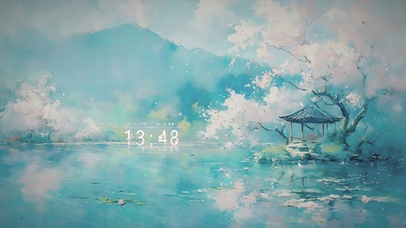 唯美AI护眼插画