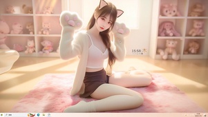 可爱猫爪女孩