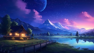 4K唯美星空之下