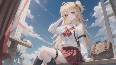 4k穿着校服的少女