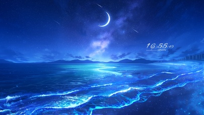 夜色海浪
