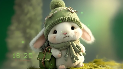 可爱暖心森林兔兔