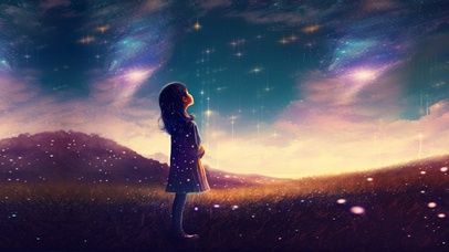 星空与小女孩