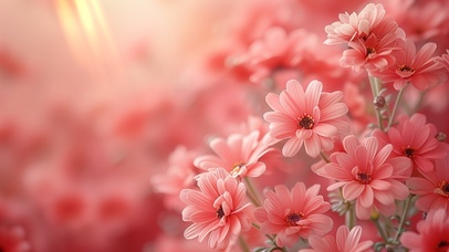 4K 晨光下的小花