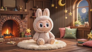 温馨房间labubu