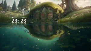 唯美森林荧光小屋
