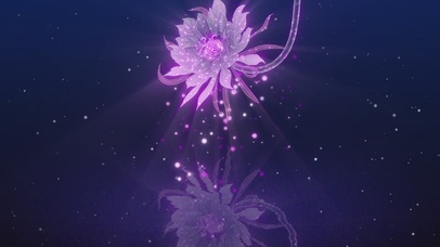 唯美紫色花朵粒子