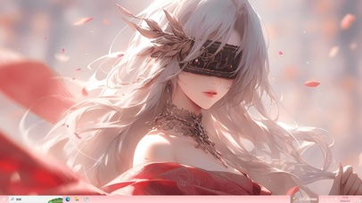 4K唯美古风蒙眼女神主题