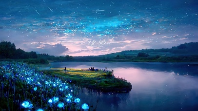 4K唯美治愈星空湖景