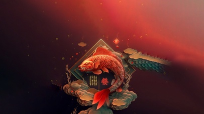 4K 锦鲤 好运锦鲤