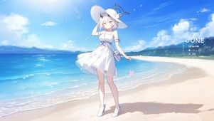 唯美海边少女