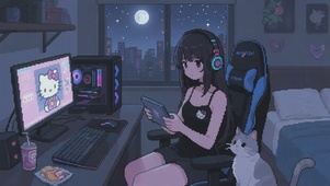 像素风电竞女孩