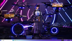 赛博朋克 机车女武士 女战士