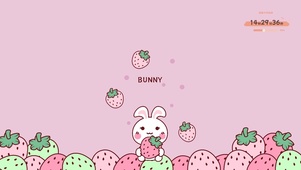 粉色草莓兔子