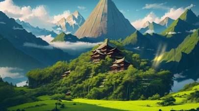 唯美绿色森林大山