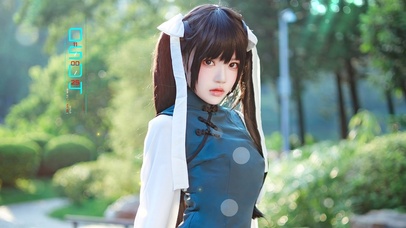 4K双马尾汉服美女