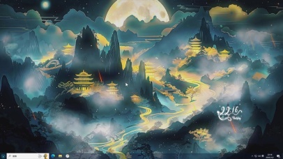 鎏金古风插画-桌面主题