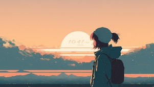 夕阳女孩
