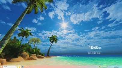 清凉夏威夷海滩—【主题桌面】