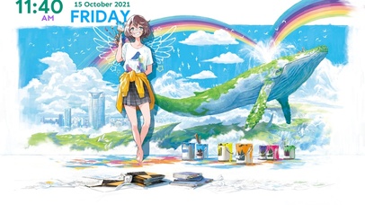 高清插画少女（含真实时间）