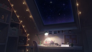 学习的夜晚 抬头便能看到星空