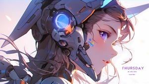 紫发机甲女神