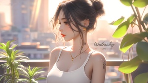 清冷优雅气质美女
