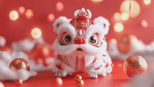 可爱舞狮