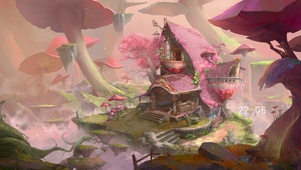 4K唯美奇幻樱花咖啡馆