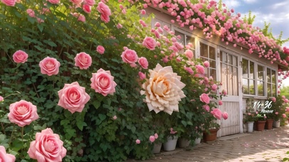 小院玫瑰花小屋