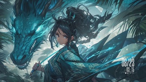 古风少女与龙