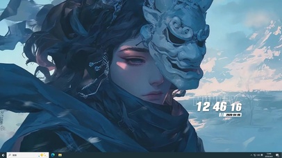 戴面具女孩桌面主题