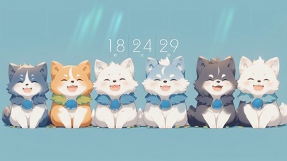 一堆小柯基陪伴	