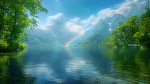 白云深处遇彩虹