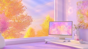 窗外秋景