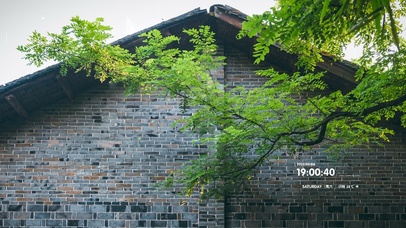 4k 治愈雨天外墙风景