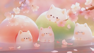 唯美治愈循环的团子