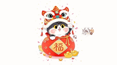 可爱新年猫咪