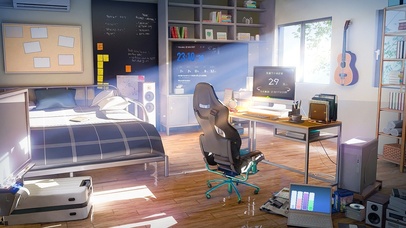 4k 治愈唯美宅男电脑房间