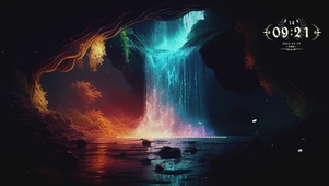 神秘梦幻瀑布