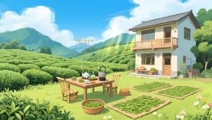 满园的茶香