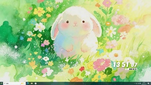 可爱小兔子桌面主题