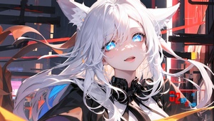 赤瞳猫儿少女