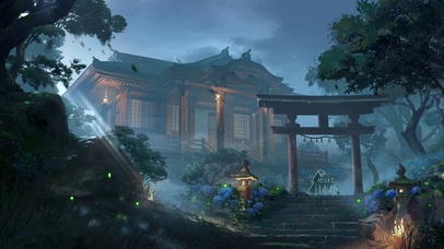 4K唯美古风山林神社