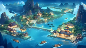 古风大唐夜景