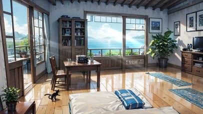 4K治愈夏天海景房